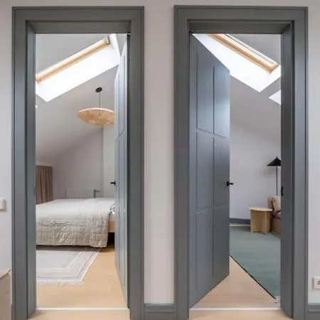아파트 Bright Designer Mansard In City Centre 리가